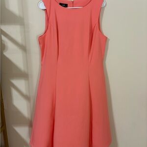 Size 12 Coral Sleeveless Business Dress